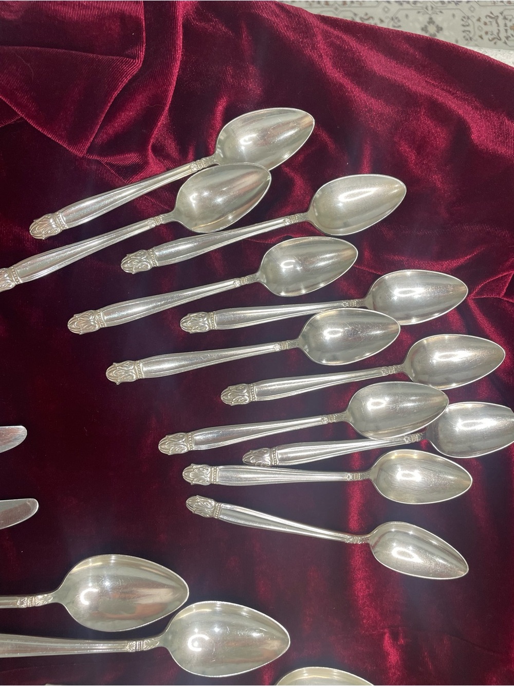 Holmes&Edward Inlaid IS 1938 silverwear Danish Princess Pattern 41pcs Art Deco - Picture 5 of 7